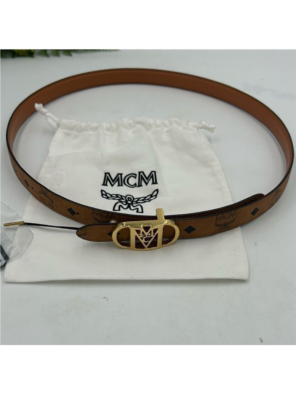 Women’s MCM reversible, leather belt, size 100 cm/medium NWT